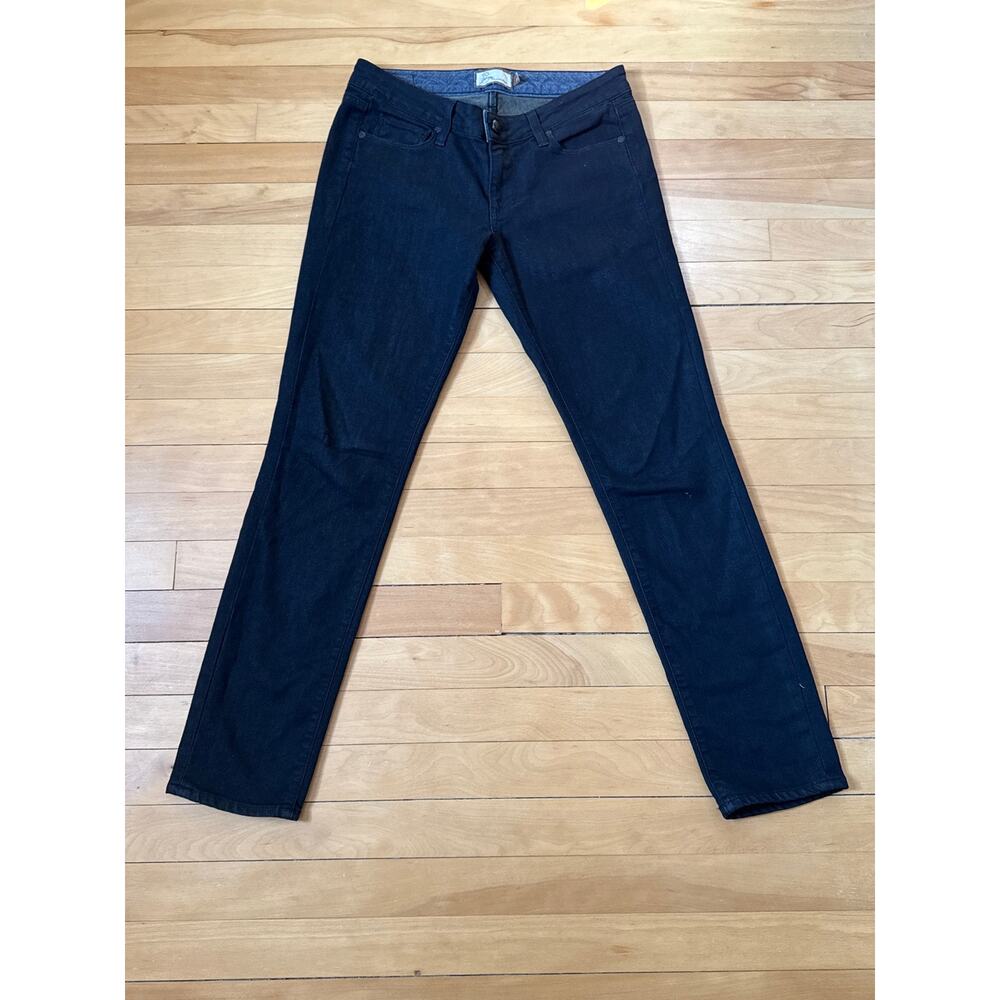 Vintage PAIGE Skyline Ankle Peg Jeans 27 Dark Black Wash USA